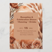 Boho Wedding Invitation | Terracotta Pampas Grass Einladung (Rückseite)