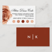 Boho Wedding Kleidung Code Begleitkarte (Vorne/Hinten)