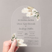 Boho Wedding lädt auf Spanisch ein Acryleinladungen (Insitu (Handheld))