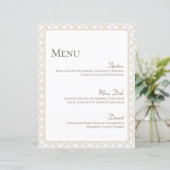 Boho Wedding Menu Card 8 1/2" X 11" (Stehend Vorderseite)