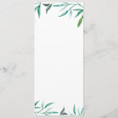 Boho Wedding Menu Card auf zwei Seiten Menükarte (Rückseite)