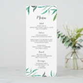 Boho Wedding Menu Card auf zwei Seiten Menükarte (Stehend Vorderseite)
