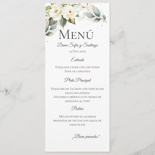 Boho Wedding Menükarte (Vorderseite)