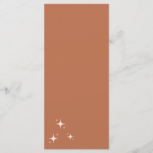 Boho Wedding Menükarte (Rückseite)