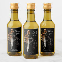 Boho Wedding Mini Wein Flasche Etikett