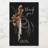 Boho Wedding Mini Wein Flasche Etikett (Einzelnes Label)