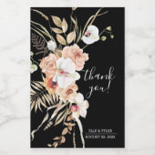 Boho Wedding Mini Wein Flasche Etikett (Einzelnes Label)