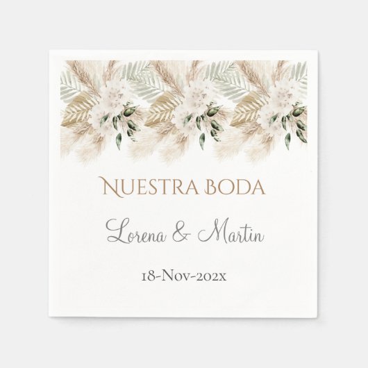 Boho Wedding Napkins Serviette (Vorderseite)