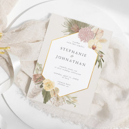 Boho Wedding Pampas Grass Orchid Palm Wedding Einladung