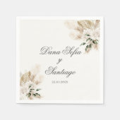 Boho Wedding Paper Napkin Serviette (Vorderseite)