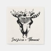 Boho Wedding Personalisiert Cocktail Serviette (Vorderseite)