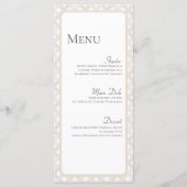 Boho Wedding Personalisiert Plate Menu Cards Menükarte (Vorderseite)