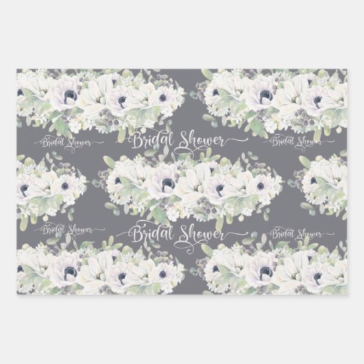 Boho Wedding Pflaume Brautparty Geschenkpapier Set (Vorderseite 3)