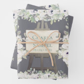 Boho Wedding Pflaume Brautparty Geschenkpapier Set (Beispiel)