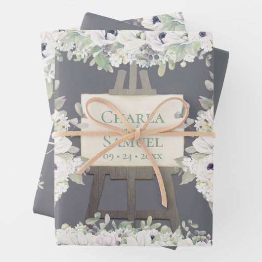 Boho Wedding Pflaume Brautparty Geschenkpapier Set (Beispiel)