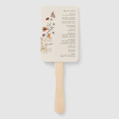 Boho Wedding Program Fächer (Rückseite)