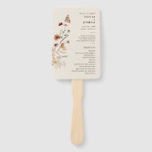 Boho Wedding Program Fächer (Vorderseite)