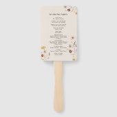 Boho Wedding Programm Fan, Zeremonie Programm flor Fächer (Rückseite)