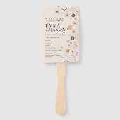 Boho Wedding Programm Fan, Zeremonie Programm flor Fächer (Vorderseite)