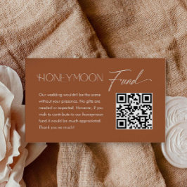 Boho Wedding QR Code Honeymoon Fund Begleitkarte