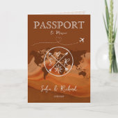 Boho Wedding Reisepass Karte (Vorderseite)
