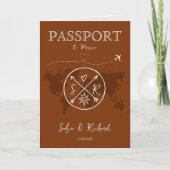 Boho Wedding Reisepass Karte (Vorderseite)