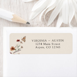 Boho Wedding Return Address Label