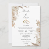 Boho wedding ring Spanish Wedding Invitation Einladung (Vorderseite)