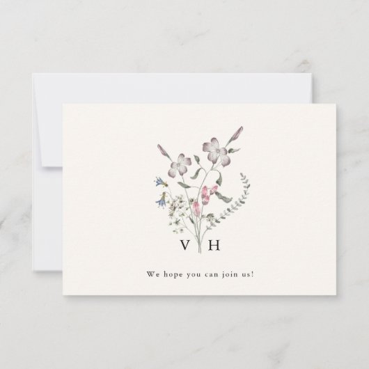 Boho Wedding RSVP Card (Rückseite)