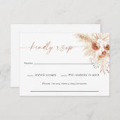 Boho Wedding RSVP Card | 3.5x5"-Antwortkarte Dankeskarte (Vorne/Hinten)