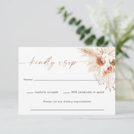 Boho Wedding RSVP Card | 3.5x5"-Antwortkarte Dankeskarte