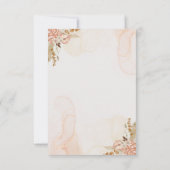 Boho Wedding RSVP Card - Elegante, rustikale Blüte (Rückseite)