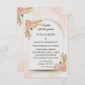 Boho Wedding RSVP Card - Elegante, rustikale Blüte (Vorne/Hinten)