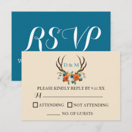 BOHO Wedding RSVP Card Karte