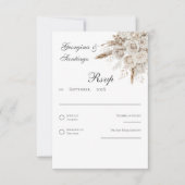 Boho Wedding RSVP card Karte (Vorderseite)