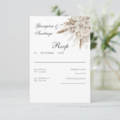 Boho Wedding RSVP card Karte (Stehend Vorderseite)