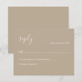 Boho Wedding RSVP Card Karte (Vorne/Hinten)