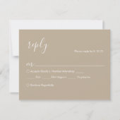 Boho Wedding RSVP Card, Optionen zum Essen (Vorderseite)