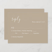 Boho Wedding RSVP Card, Optionen zum Essen (Vorne/Hinten)