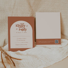 Boho Wedding RSVP Cards Begleitkarte