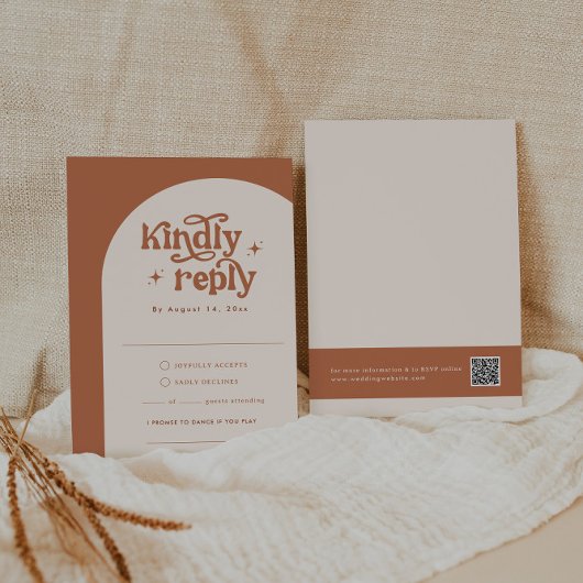 Boho Wedding RSVP Cards Begleitkarte