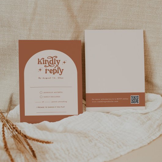 Boho Wedding RSVP Cards Begleitkarte