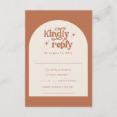 Boho Wedding RSVP Cards Begleitkarte (Vorderseite)