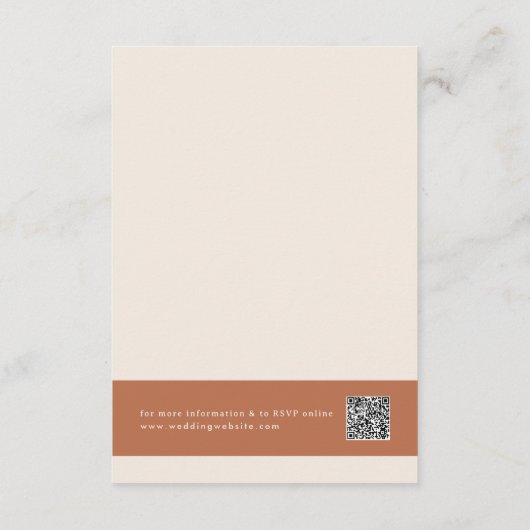 Boho Wedding RSVP Cards Begleitkarte (Rückseite)