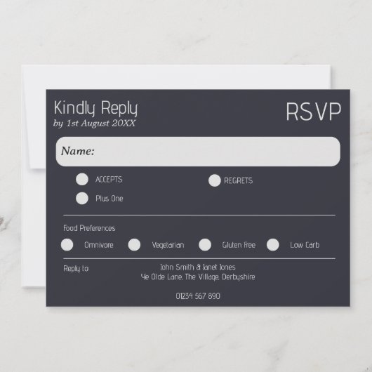 Boho Wedding RSVP Einladung (Rückseite)