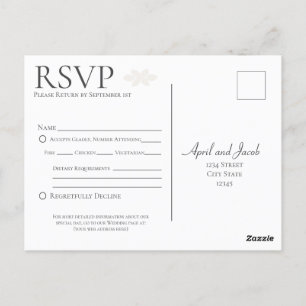 Boho Wedding RSVP Postcard Beilage Postkarte