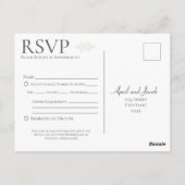 Boho Wedding RSVP Postcard Beilage Postkarte (Rückseite)