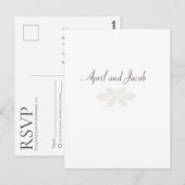 Boho Wedding RSVP Postcard Postkarte (Vorne/Hinten)