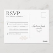 Boho Wedding RSVP Postcard Postkarte (Rückseite)