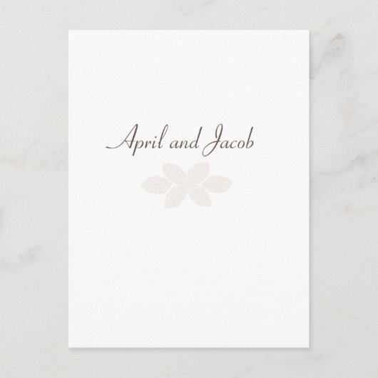 Boho Wedding RSVP Postcard Postkarte (Vorderseite)